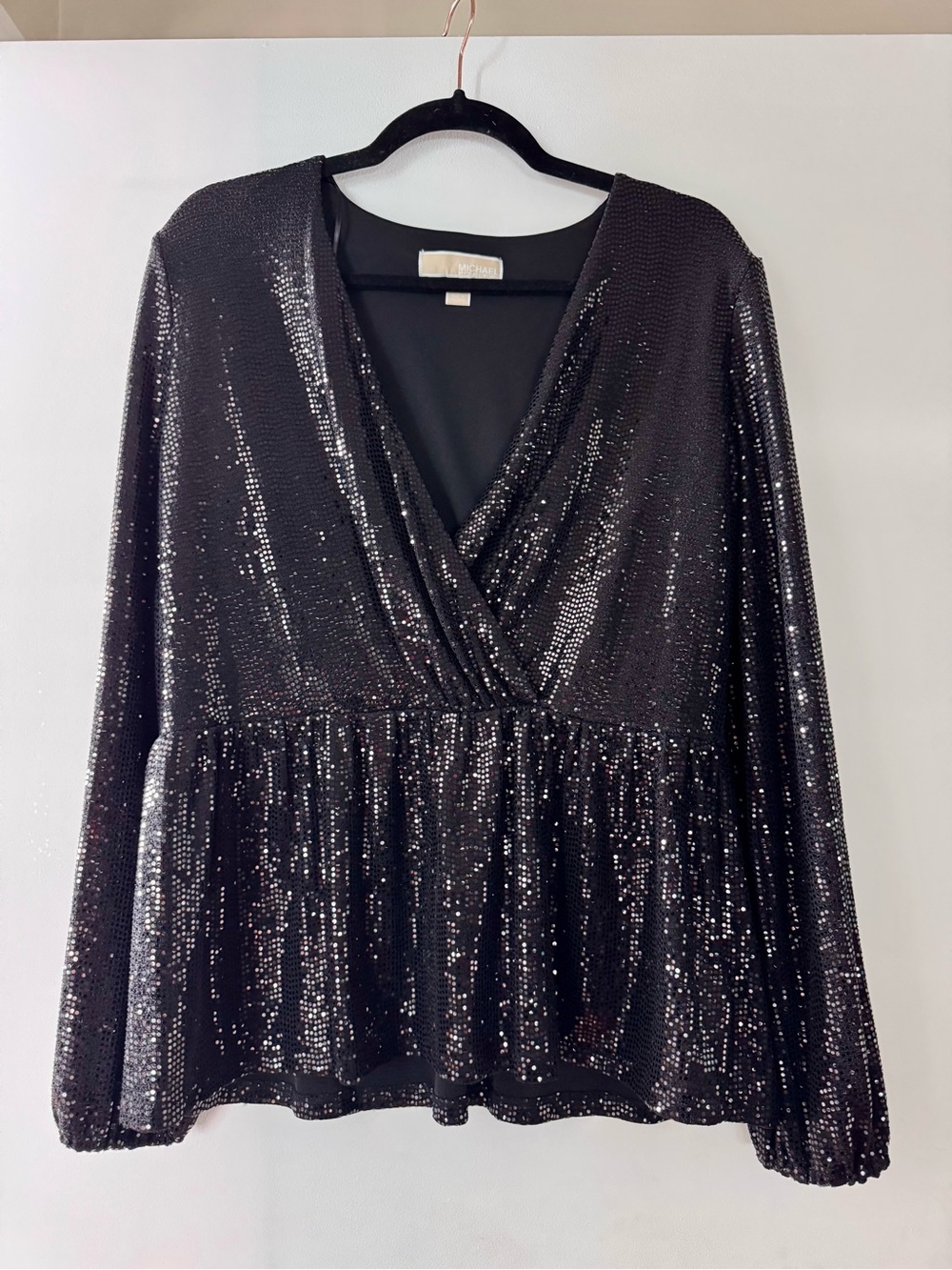 Michael Kors Black Sequin Blouse